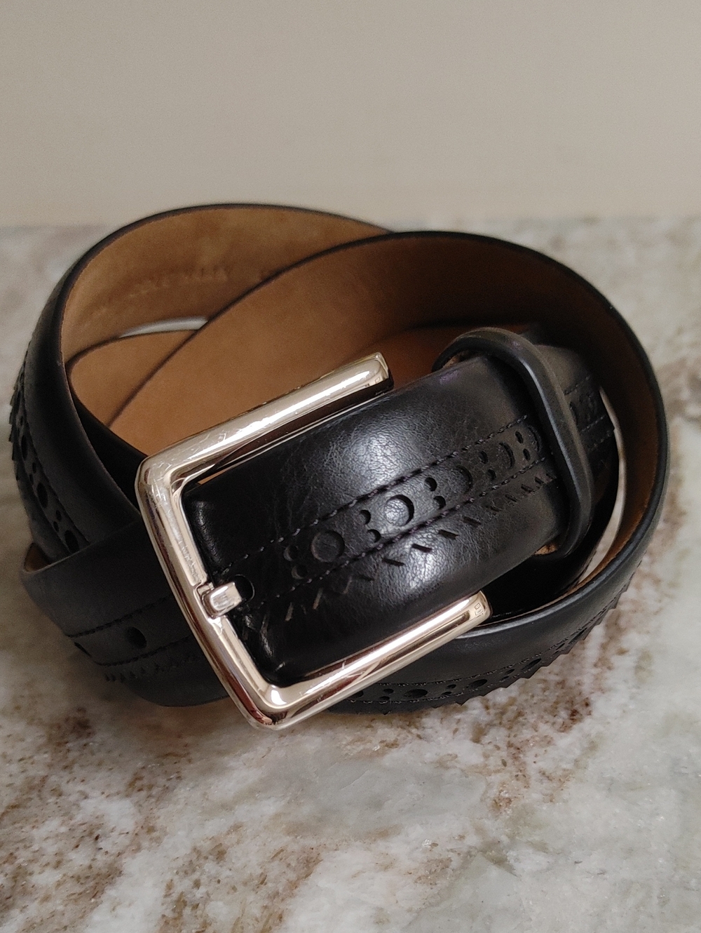 Cole Haan Black Western Style Belt Size 40